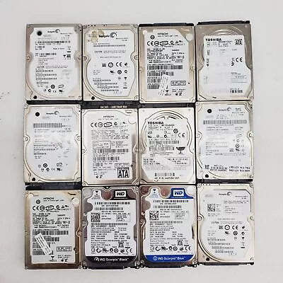 Lot Of 12 HDD Mix Models 80GB - 250GB  2.5  SATA Laptop Hard Disk Drive • $55