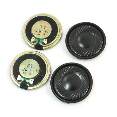 4 Pcs 1W 8 Ohm 32mm Dia Round Metal Internal Magnet Speaker Loudspeaker • $8