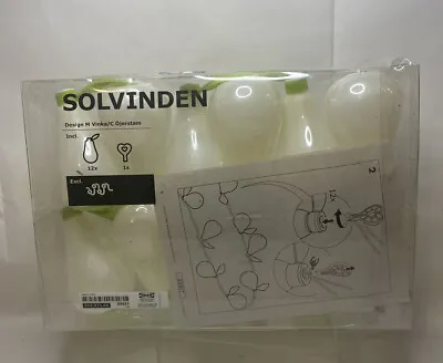 Ikea Solvinden Pear Shape String Light Covers 12 Pack White/Green New Open Box • $19.99