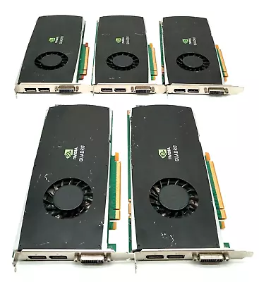 Lot Of 5 Nvidia Quadro Fx 3800 X9ydw 1gb Gddr3 Video Graphics Cards • $74.95