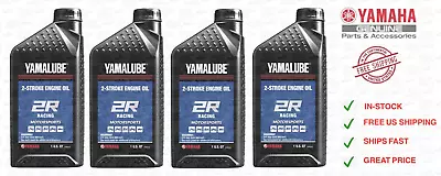 4x Pack YAMAHA Yamalube OEM 2R 2-Stroke MX ATV MC Racing Oil LUB-2STRK-R1-12 • $49.95