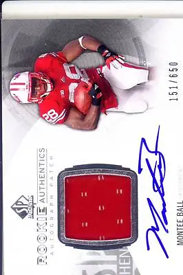 Montee Ball Rc Rookie Draft Jersey Patch Auto Wisconsin Badgers College #/650 13 • $14.99