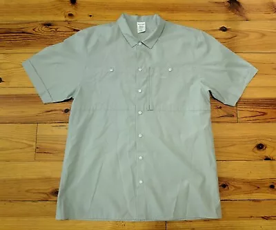 Rohan  Safari  Mens Blue-grey Short Sleeve Check Snap Fastening Shirt Vgc Size M • £14.99