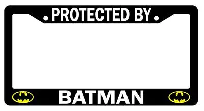 Protected By Batman Black Plastic License Plate Frame DC • $6.49