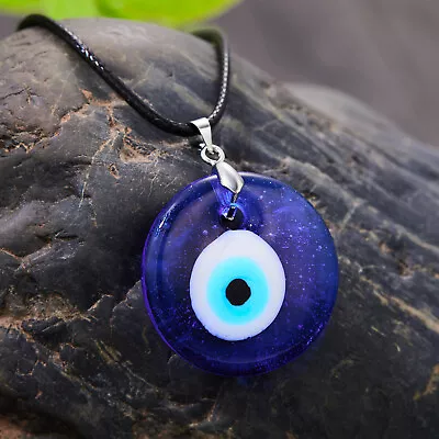 £4.43 • Buy Lucky Evil Eye Hamsa Greek Turkish Pendant Choker Necklace Charm Jewellery UK