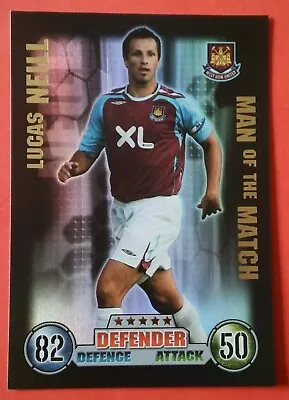 Match Attax PL 2007/08 Man Of The Match - Lucas Neill Of West Ham United • £1