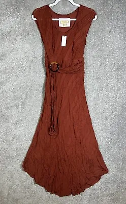 Moulinette Soeurs Anthropologie Guinevere Maxi Dress Womens Sz 2 Rust NWT FLAWS • $39.99