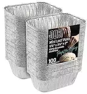  Aluminum Mini Loaf Pans (Pack) - Disposable Aluminum Foil 1lb Mini Loaf 100 • $23.11