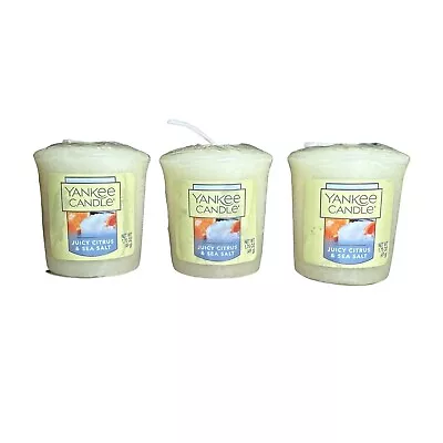 Yankee Candle Set Of 3 Samplers Votive Candles - Juicy Citrus & Sea Salt • £9.23