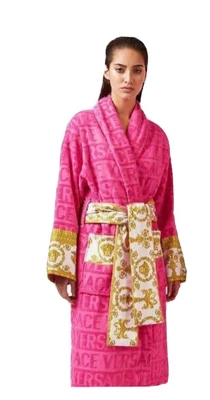 £18 • Buy Versace Womens Rita Dressing Gown - Pink Cream Stripe, S/M