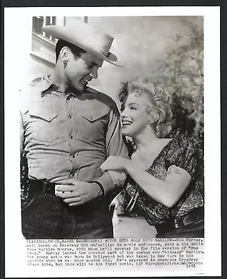 Marilyn Monroe + Don Murray Filming  Bus Stop  VINTAGE 1956 ORIGINAL PHOTO • $99.99