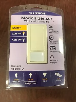 NEW Lutron Maestro Light Almond Occupancy Sensor Single Pole Switch MS-OPS2H-LA • $14.95