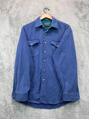 $24.88 • Buy Vintage Backpacker Chamois Shirt Mens Large Blue Button Up Long Sleeve Ourdoors