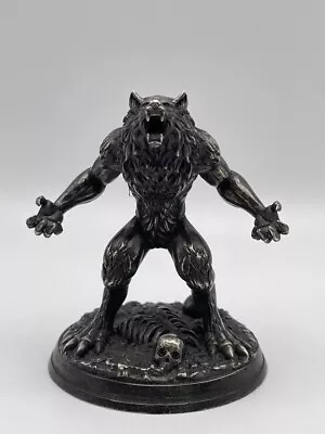 Solid 925 Sterling Silver Werewolf Rubies Sculpture Statue Gemstone 230 Grams • $799