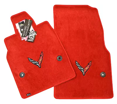 Chevrolet Corvette C8 Floor Mats Adrenaline Red Black Carbon Flags 32oz In Stock • $162.99