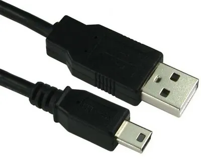 Mini USB Cable Charger Lead A To 5 Pin Mini B Sync Charge 0.5m 1m 2m 3m 5m • £1.99