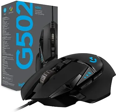 Logitech G502 HERO High Performance Wired Gaming Mouse HERO 25K Sensor 25600  • £58.03