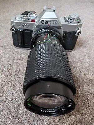 Canon AV1 35mm SLR Camera + 80-200mm Zoom Lens  Battery Fully Working • £39.95