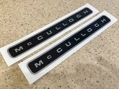 McCulloch Vintage Outboard Motor Decals 2-PK 10  FREE SHIP + FREE Fish Decal • $12