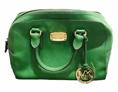 Michael Kors Palm Green Saffiano Leathergold Tone Sm Satchel bag • $79.99