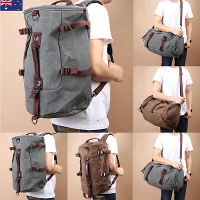$10.99 • Buy Convertible Canvas Camping/Hiking/Sport/Travel Rucksack Backpack Light Carry Bag