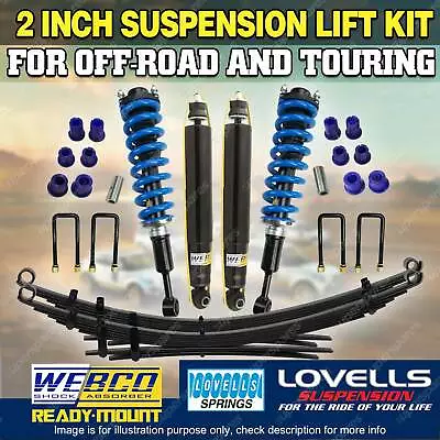 2  50mm Webco RAW 4x4 Lovells Complete Strut Suspension Lift Kit For Mazda BT50 • $1261