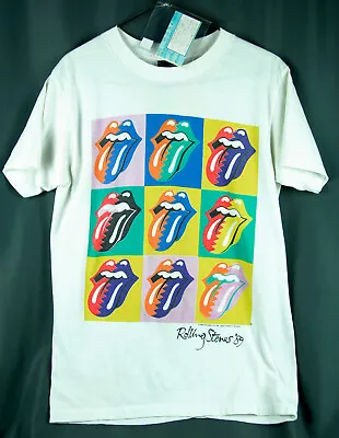 Vintage Original Rolling Stones 1989 North American Tour T-shirt Large Tix Stub • $84.99