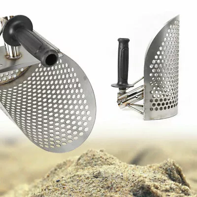 Metal Detector Scoop Beach Sand Shovel Hunting Tool Stainless Steel 29x20x20CM • $52.25