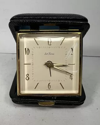 Vintage Seth Thomas Travel Clock Wind Up Alarm Clock In Good Working Order • $30