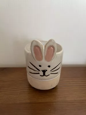 Pot Pals Bunny Egg Cup Beige Bunny Design Ceramic Easter • £3