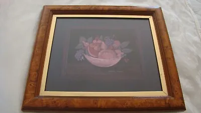 $25 • Buy WARREN KIMBLE  Fruit Bowl  Framed Art Print 13 X 11 1/2  Wood Frame
