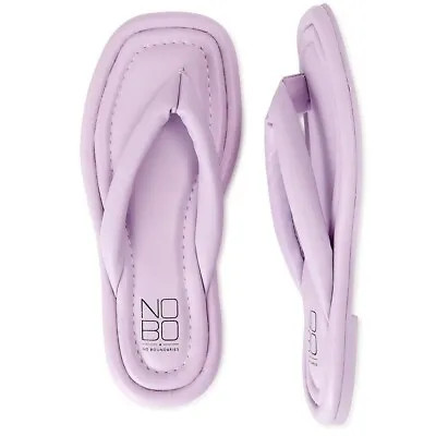 No Boundaries Memory Foam Puffy Flip Flop Sandals Lavender Size 8  NWT • $11.88