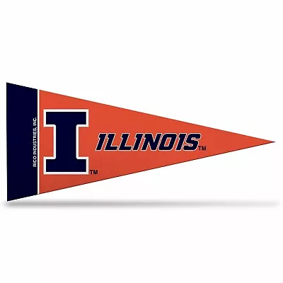 Illinois Fighting Illini NCAA Mini Pennant 9X4 Inch Felt • $2.49