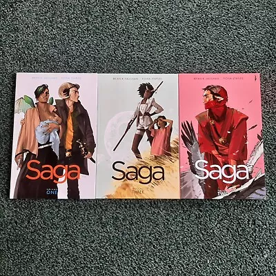 Saga Volumes 1-3 - Brian K Vaughan & Fiona Staples • £20