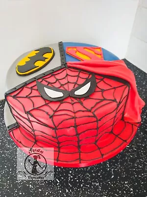 Edible Fondant Cake Topper Spider Man Batman Superman • £4