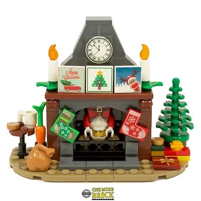 £24.99 • Buy Santa's Fireplace | Christmas Xmas Santa | Kit Made With Real LEGO Bricks