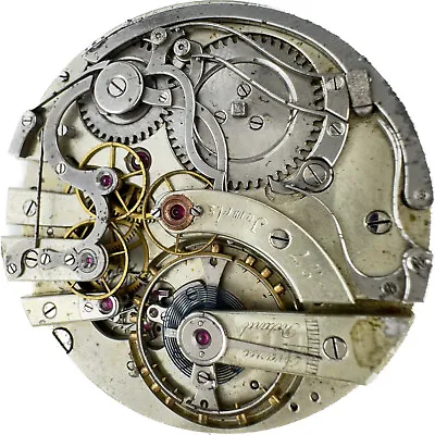 Antique 46mm LeCoultre 27 Jewel Mechanical Chronograph Pocket Watch Movement • $440