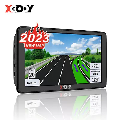 XGODY 7'' Car Truck Sat Nav HGV Caravan GPS Navigation Lifetime Free Map Update • £40.99