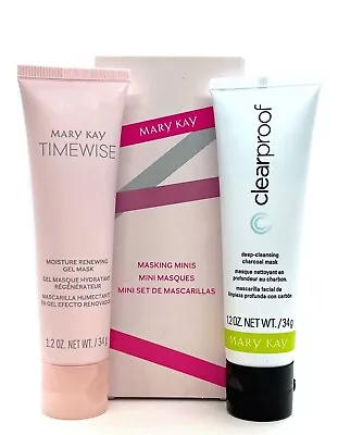 Mary Kay Masking Minis~set Of 2~moisture Renewing Gel Mask & Deep Charcoal Mask! • $13.99