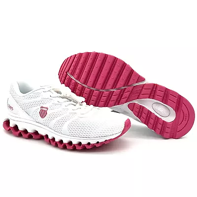 K-Swiss Women's Tubes Comfort Technology 200 White/Pink Training Shoes - Size 9 • $68.95