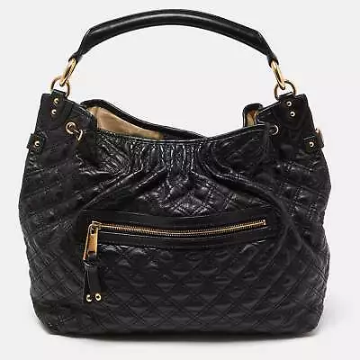 MARC JACOBS Black Quilted Leather Stam Hobo • $1000.04