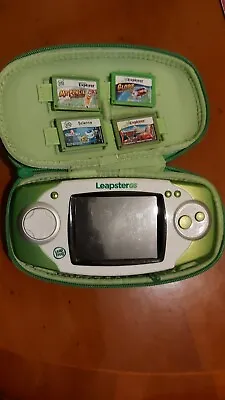 Leapfrog Leapster GS Handheld Console - Green - Carry Case One Original Game • £45