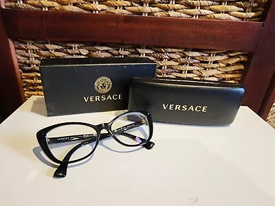 Versace Cats Eye Stylish Wear  Eyeglasses MOD 3222-B Women's Italy Authentic • $149.99