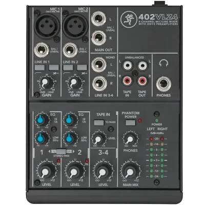 Mackie 402-VLZ4 4-channel Ultra Compact Mixer W/ Onyx Mic Preamps New! • $103.99