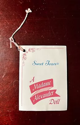 Vintage Madame Alexander Sweet Tears Doll Replacement TAG Only • $6.99