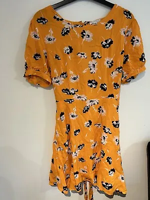 Miss Selfridge  Size 12 Orange Flower Dress • £5