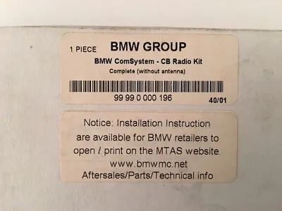 BMW Motorcycles CB Radio Kit For K1200LT • $300