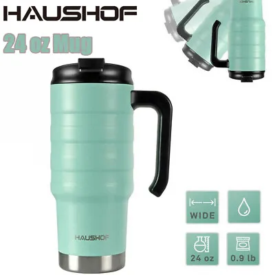 $20.99 • Buy HAUSHOF 24oz Stainless Steel Travel Mug Double Wall Vacuum Insulated Tumbler Cup