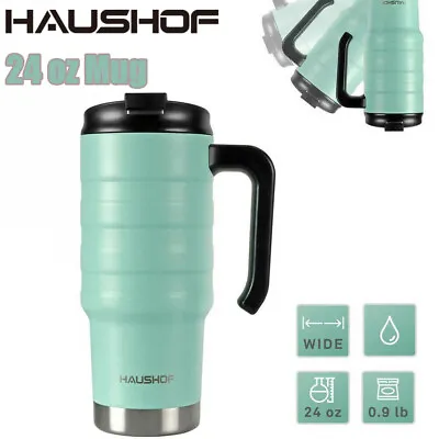 HAUSHOF 24oz Stainless Steel Travel Mug Double Wall Vacuum Insulated Tumbler Cup • $18.99