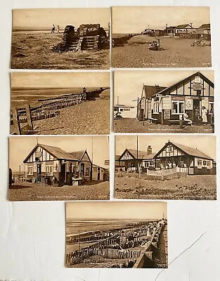 £12.49 • Buy 6 Vintage Snettisham Beach Norfolk England Sepia Postcards Cafe North Front More